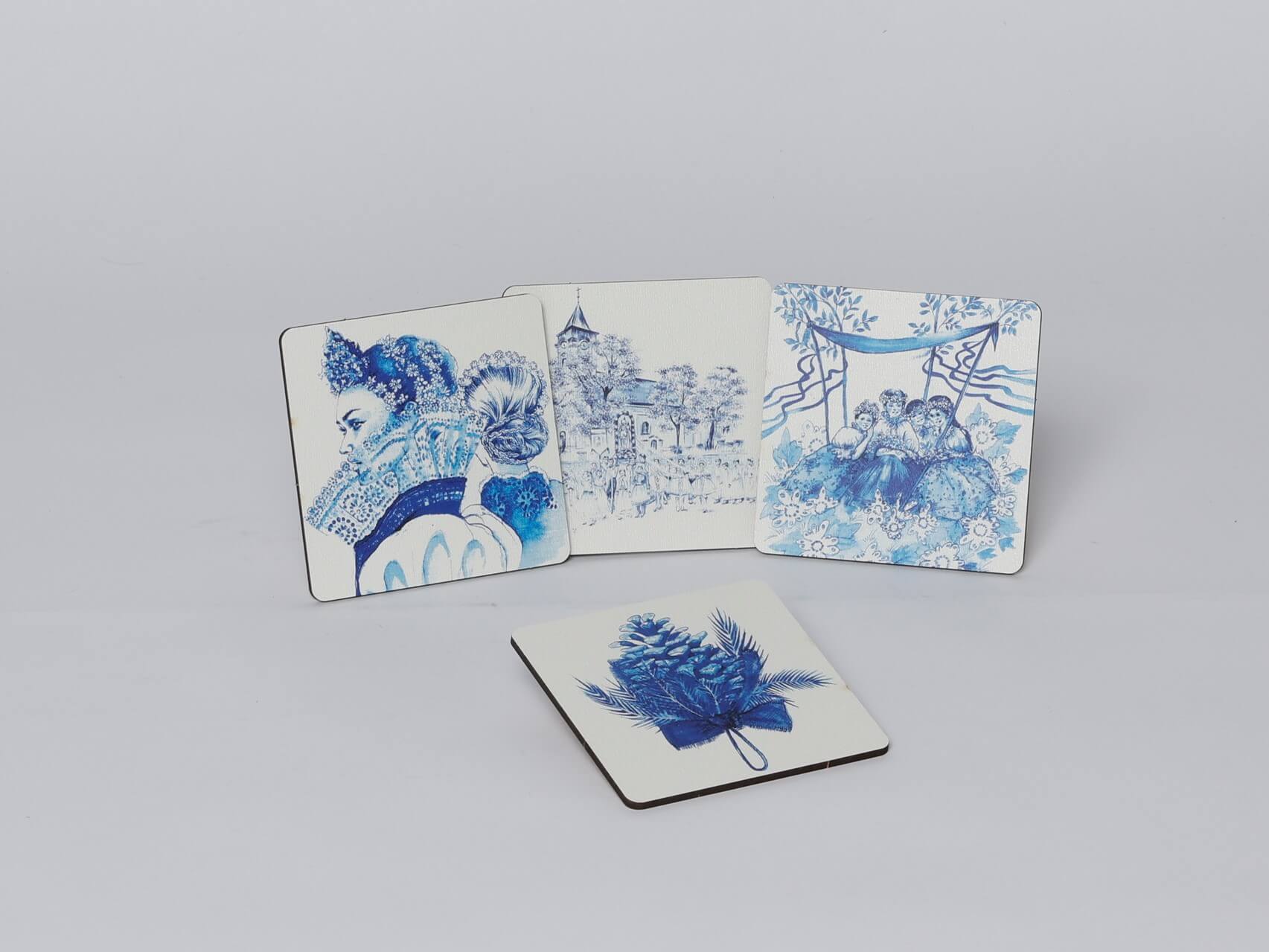 民俗圖案杯墊-圖片