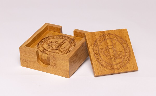 伯靈頓市木製杯墊