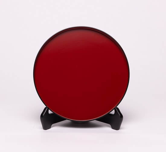 漆器-朱黑圓盤「曉」
