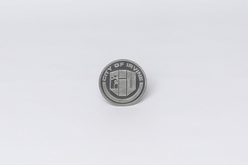 爾灣市徽白鑞杯墊